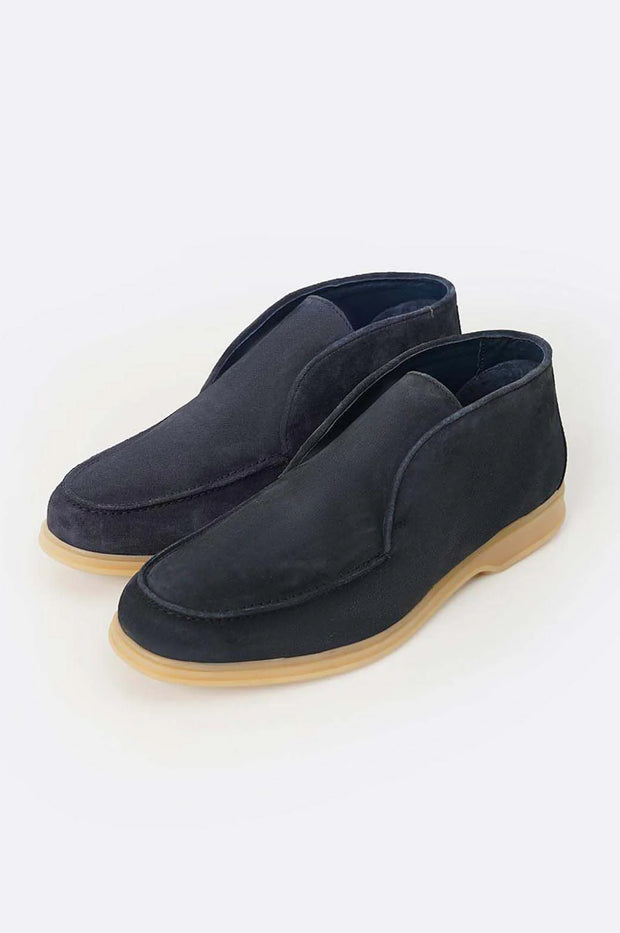 HIGH-TOP LEATHER LOAFERS